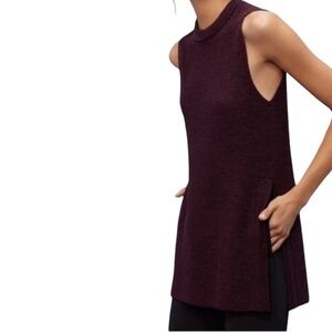 WILFRED Aritzia Palmier Wine Knit Sleeveless Top